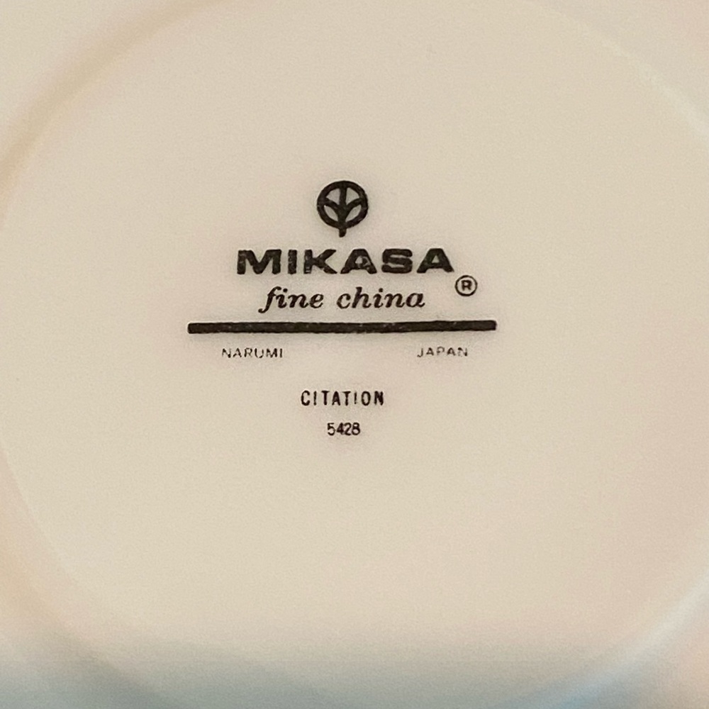 Mikasa Citation Set of 4 Cups and Saucers Set Fine China - Picture 6 of 11